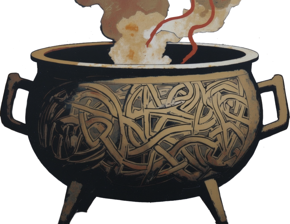 cauldron - Celtic Gael mythology by Emma-Jane MacKinnon-Lee