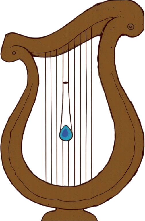 harp - Celtic Gael mythology by Emma-Jane MacKinnon-Lee