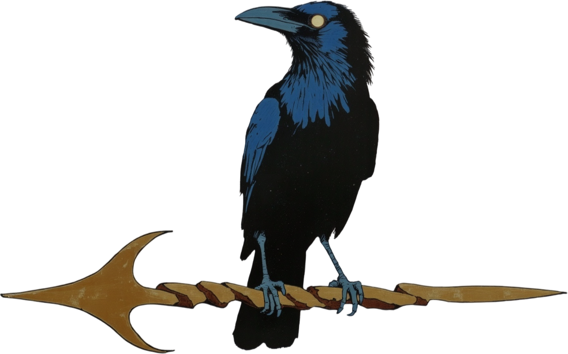 raven - Celtic Gael mythology by Emma-Jane MacKinnon-Lee