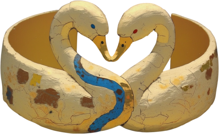 swans - Celtic Gael mythology by Emma-Jane MacKinnon-Lee