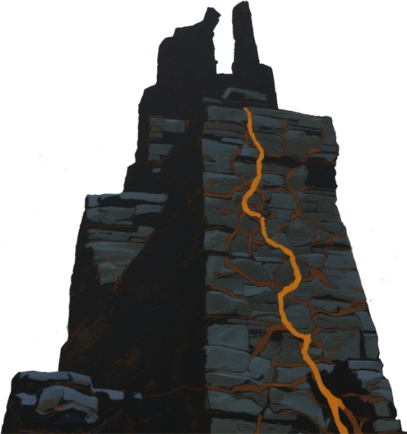 tower - Celtic Gael mythology by Emma-Jane MacKinnon-Lee